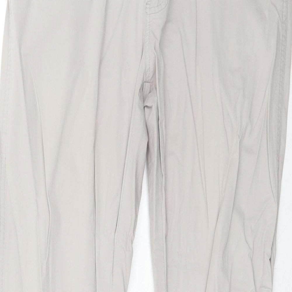 MANTARAY PRODUCTS Womens Beige Cotton Trousers Size 8 Regular Zip