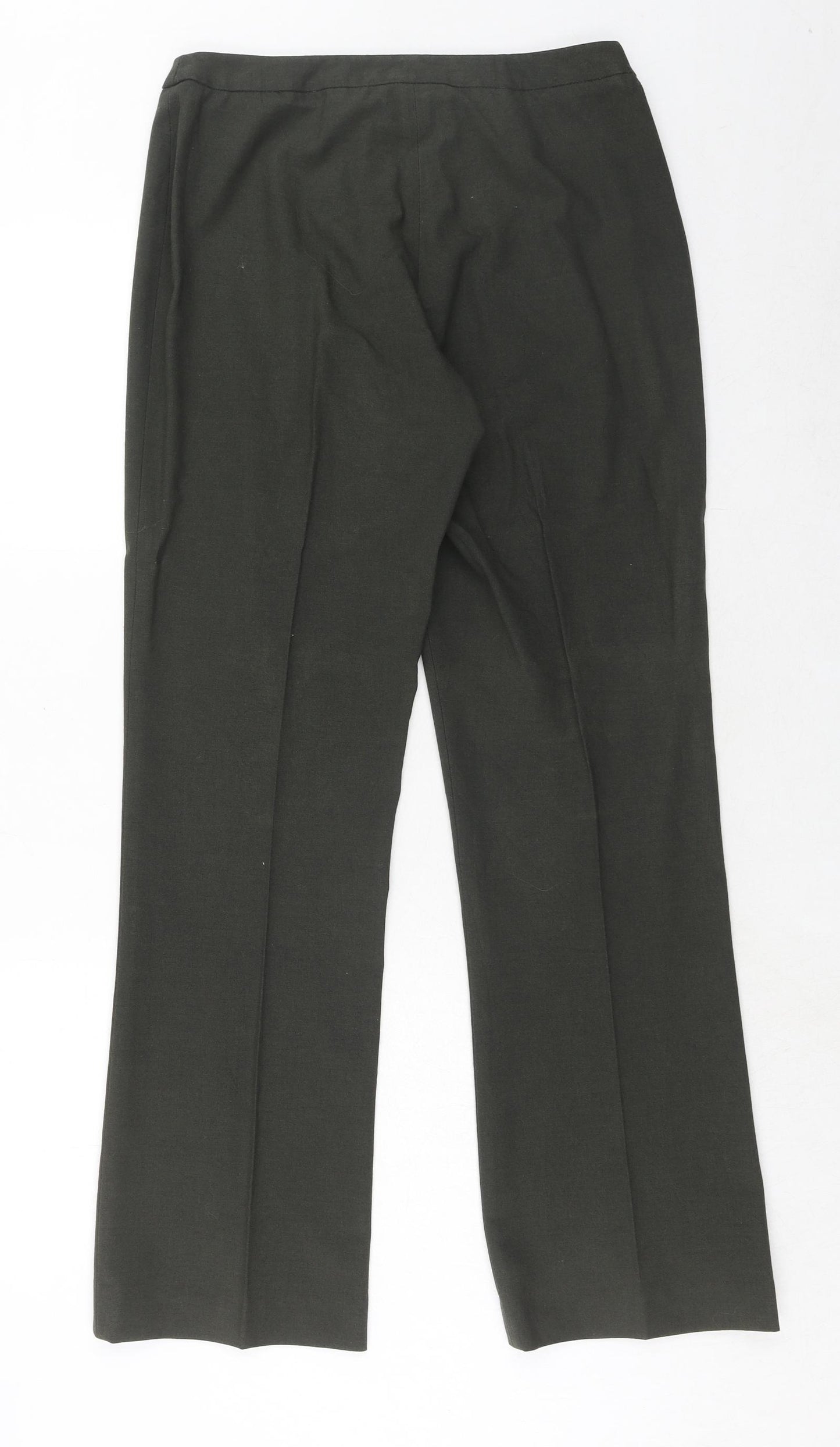 Principles Womens Green Polyester Trousers Size 12 Regular Zip