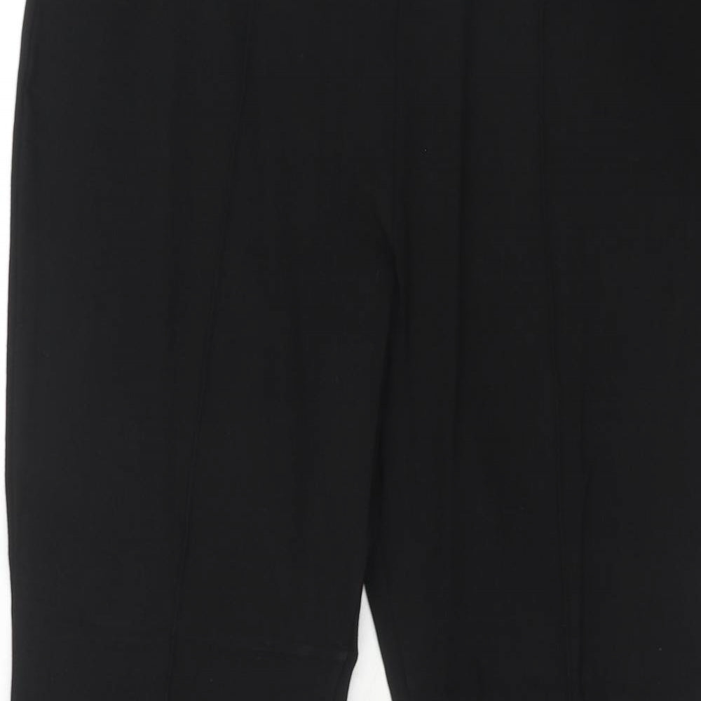 Marks and Spencer Womens Black Viscose Trousers Size 18 Regular