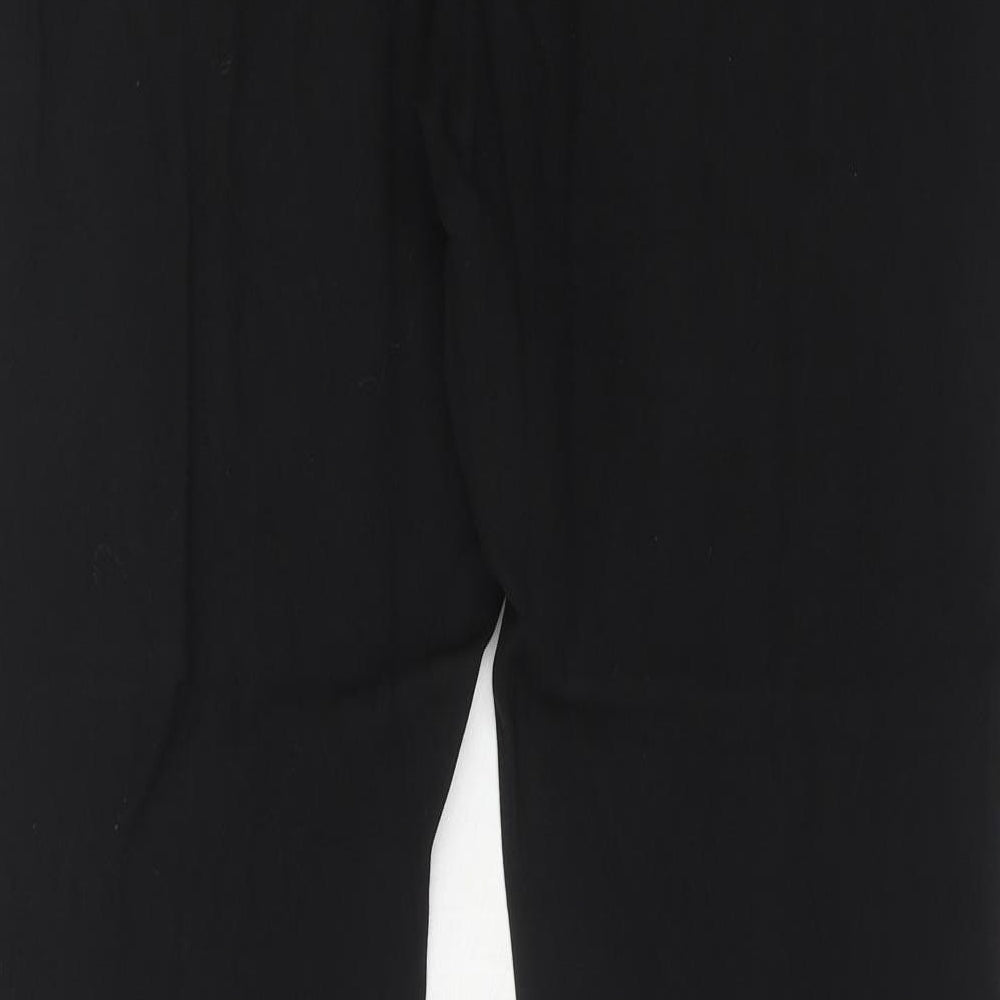 Marks and Spencer Womens Black Viscose Trousers Size 18 Regular