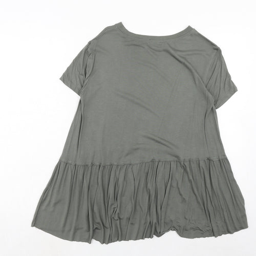 BDG Womens Green Modal Basic T-Shirt Size S Boat Neck