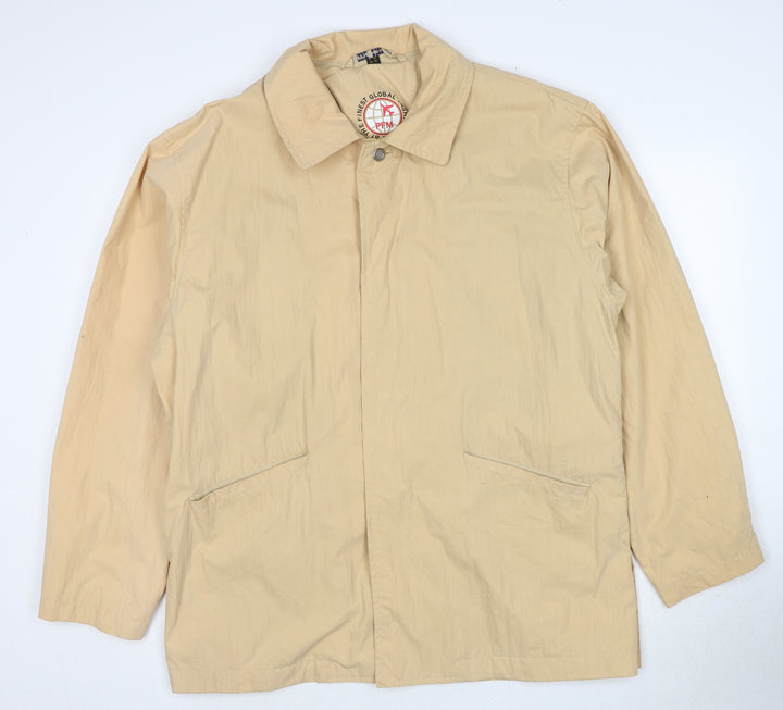 PFM Mens Beige Jacket Size S Button