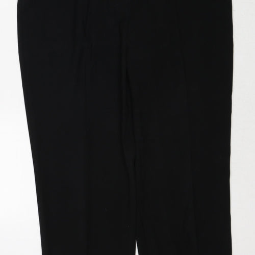 Bianca Womens Black Polyester Trousers Size 14 Regular Zip