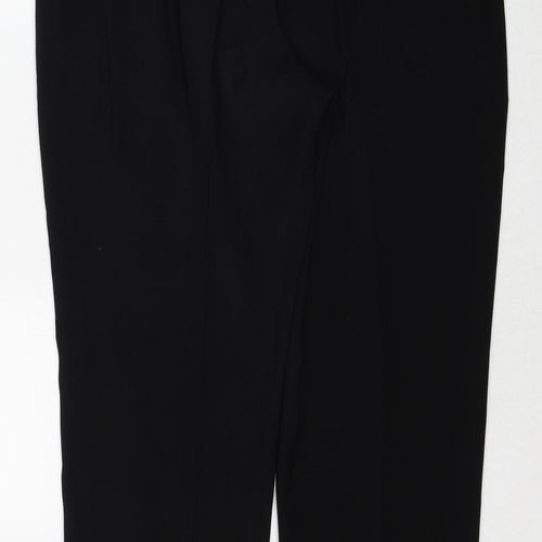 Bianca Womens Black Polyester Trousers Size 14 Regular Zip