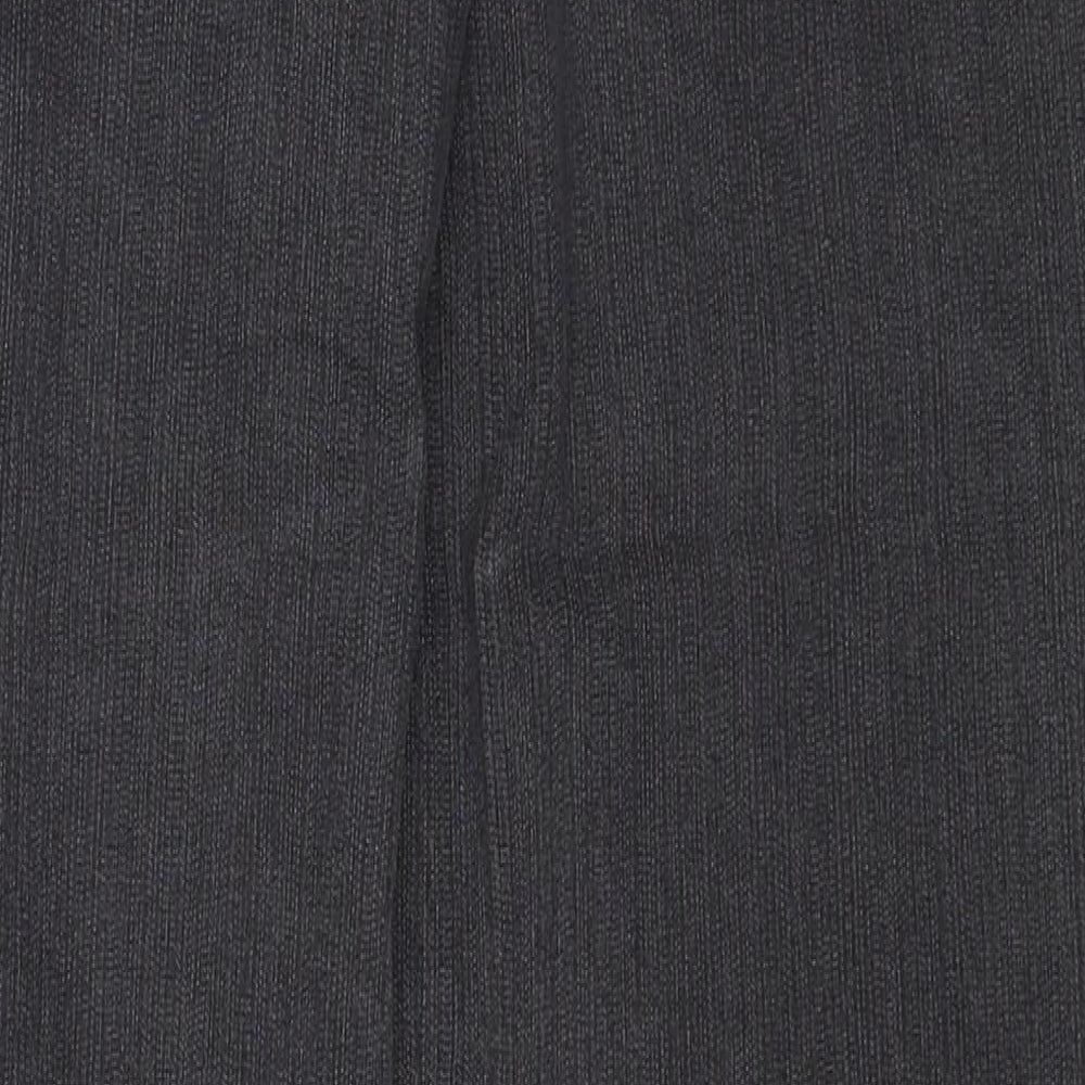 Savoir Womens Grey Cotton Bootcut Jeans Size 12 Slim Zip - Embroidered Pockets