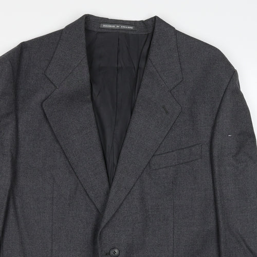 Butlers Mens Grey Wool Jacket Suit Jacket Size 42 Regular