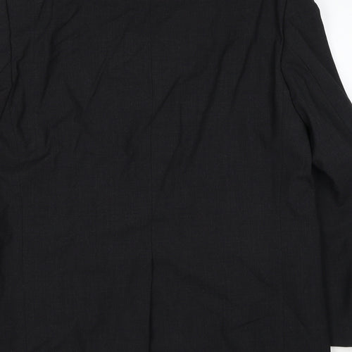 Benvenuto Mens Black Wool Jacket Suit Jacket Size 44 Regular