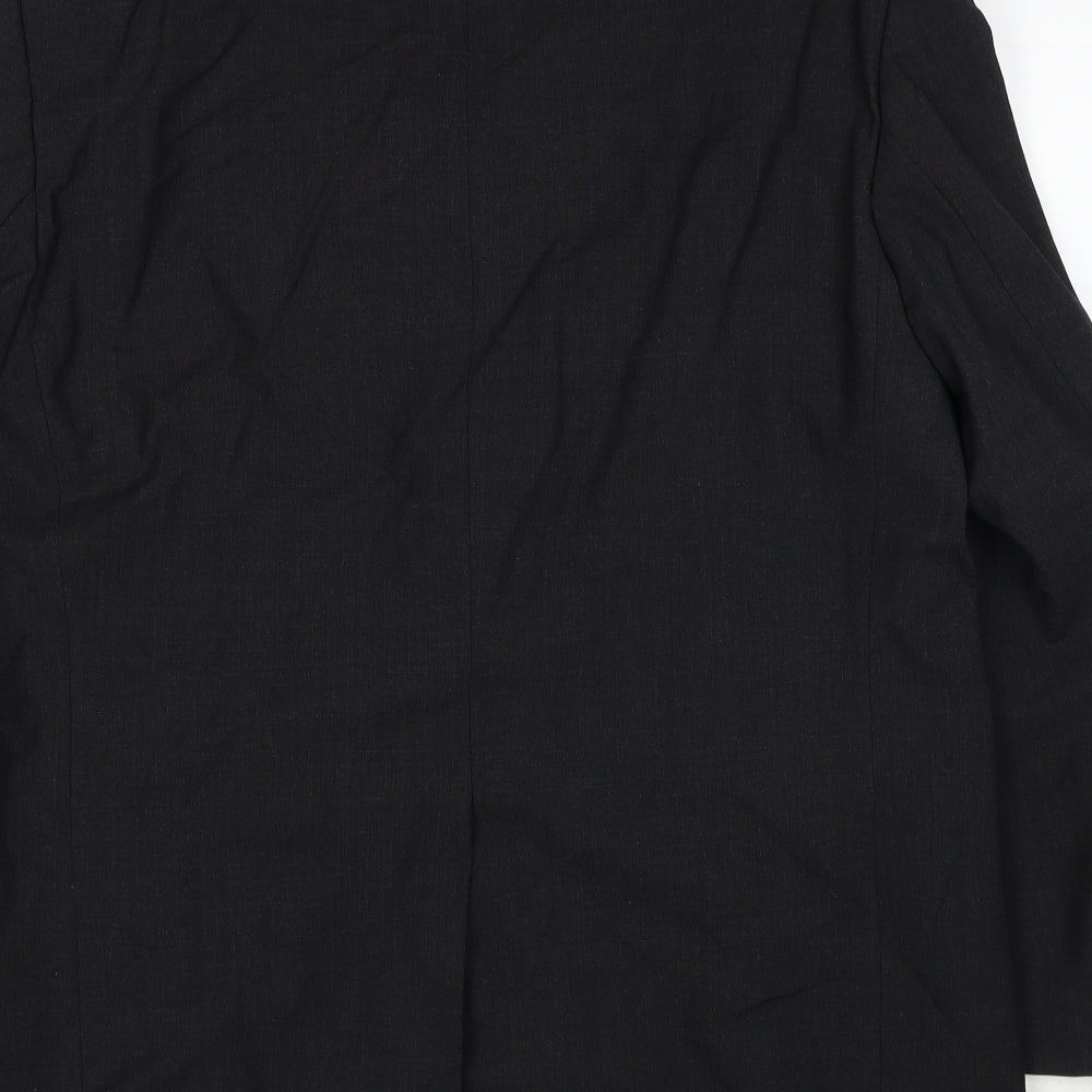 Benvenuto Mens Black Wool Jacket Suit Jacket Size 44 Regular
