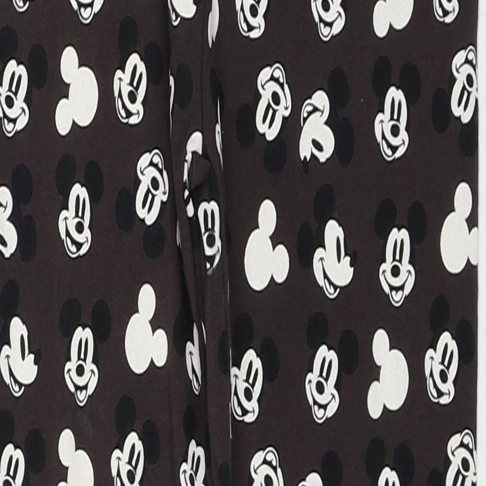 Disney Girls Brown Geometric Cotton Jogger Trousers Size 14-15 Years Regular Pullover - Mickey Mouse Leggings