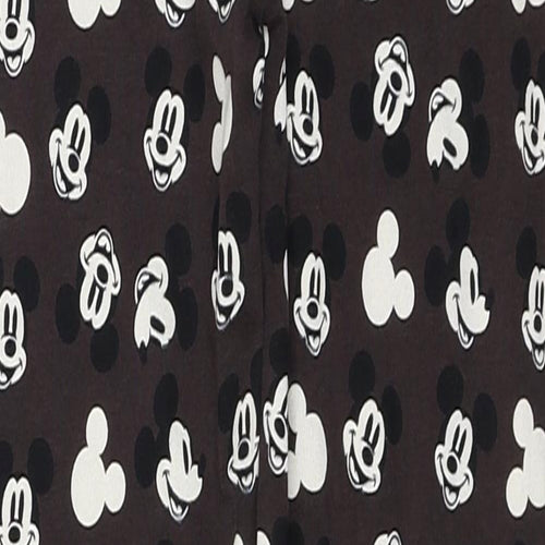Disney Girls Brown Geometric Cotton Jogger Trousers Size 14-15 Years Regular Pullover - Mickey Mouse Leggings