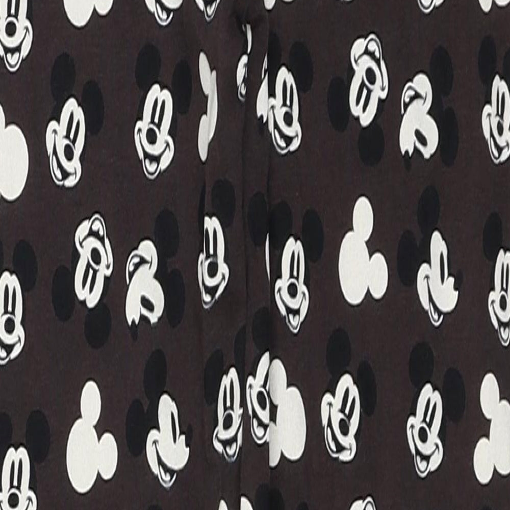 Disney Girls Brown Geometric Cotton Jogger Trousers Size 14-15 Years Regular Pullover - Mickey Mouse Leggings