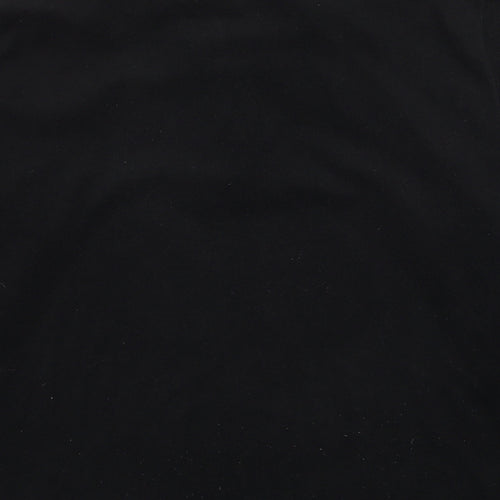 Sports Mens Black Polyester Pullover Sweatshirt Size XL
