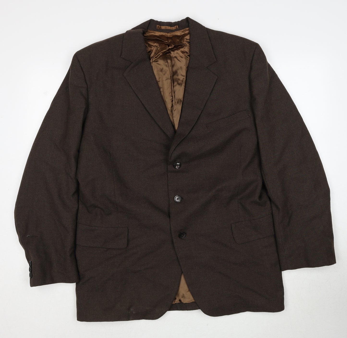 Eric Joon Mens Brown Wool Jacket Suit Jacket Size 44 Regular