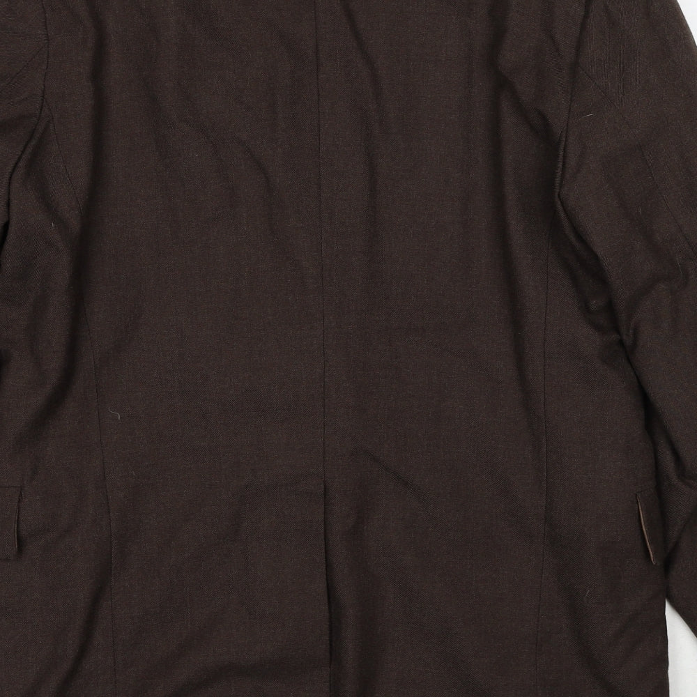 Eric Joon Mens Brown Wool Jacket Suit Jacket Size 44 Regular