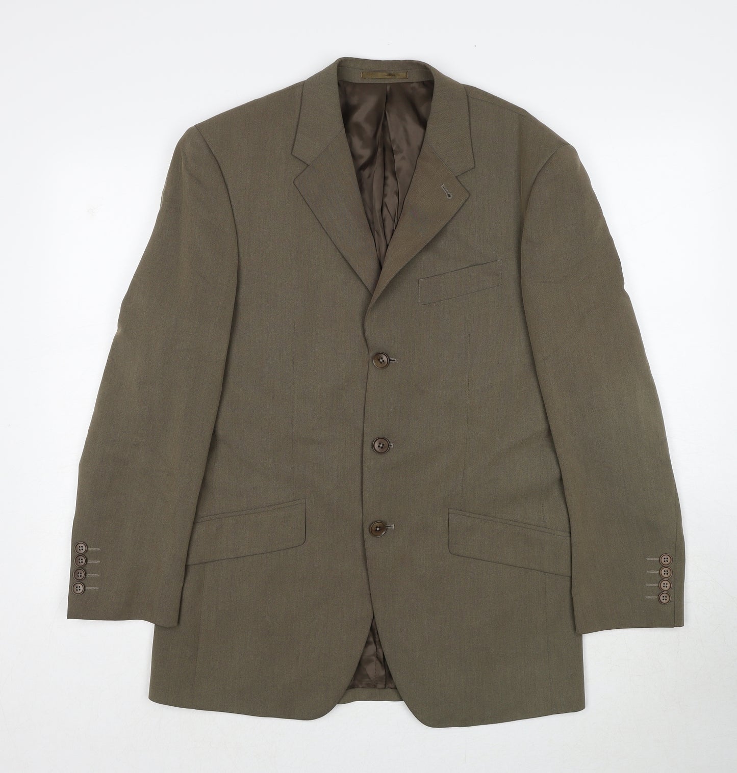 NEXT Mens Beige Polyester Jacket Suit Jacket Size 38 Regular