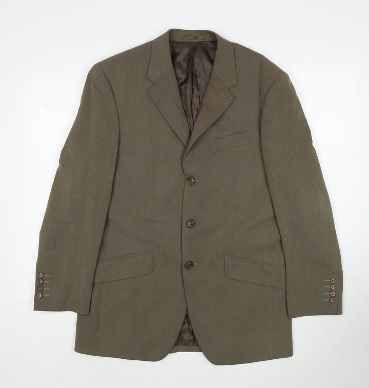 NEXT Mens Beige Polyester Jacket Suit Jacket Size 38 Regular