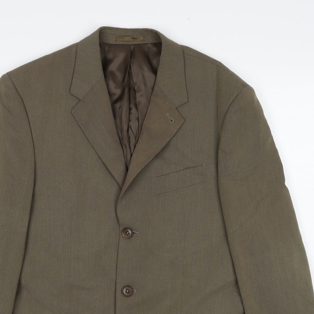 NEXT Mens Beige Polyester Jacket Suit Jacket Size 38 Regular