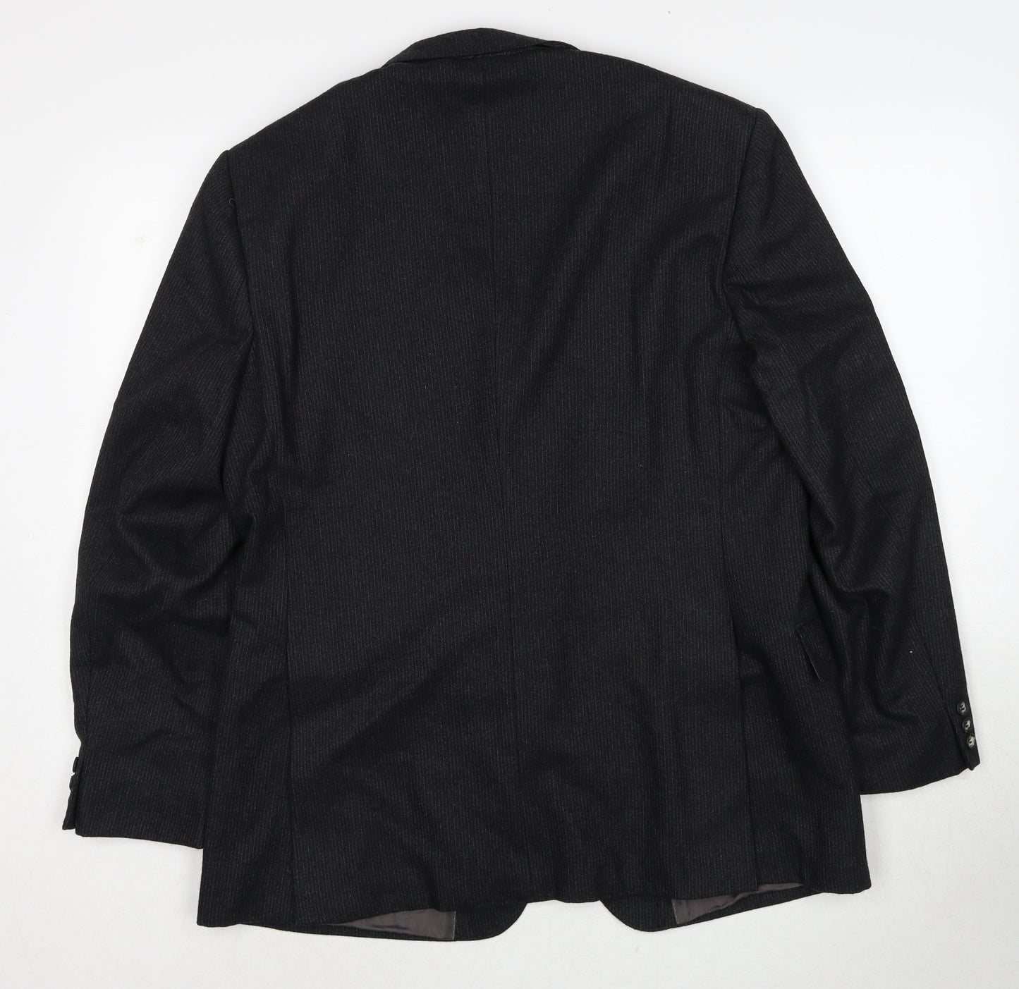 Hector Jones Mens Black Polyester Jacket Suit Jacket Size 38 Regular