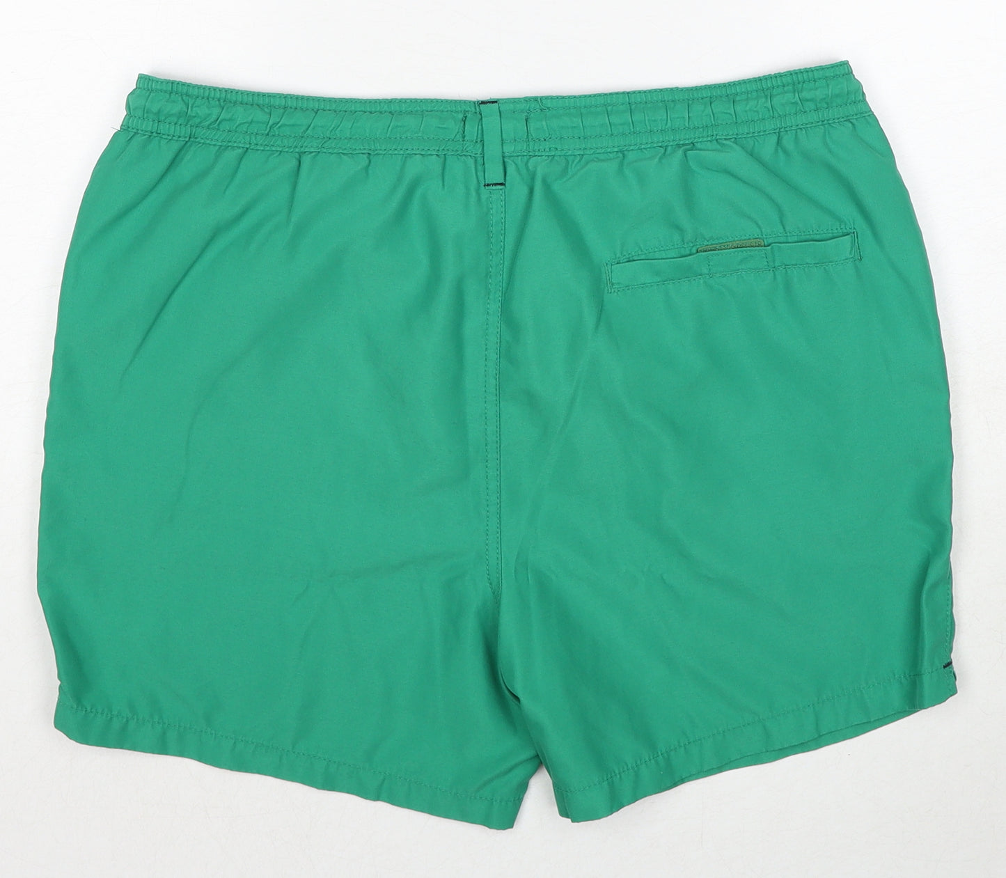 NEXT Mens Green Polyester Bermuda Shorts Size M Regular Drawstring - Swim Short