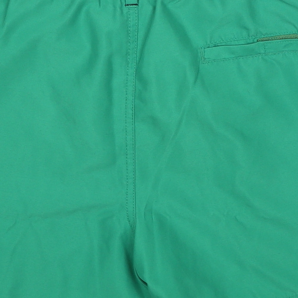 NEXT Mens Green Polyester Bermuda Shorts Size M Regular Drawstring - Swim Short