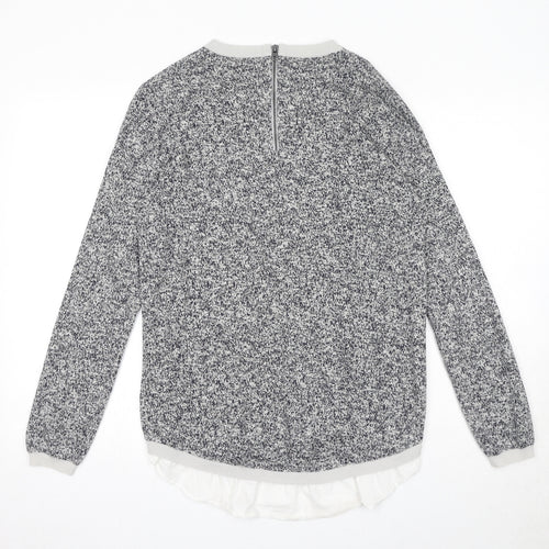 NEXT Womens Grey Round Neck Cotton Pullover Jumper Size 10