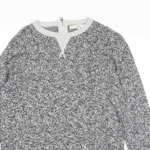 NEXT Womens Grey Round Neck Cotton Pullover Jumper Size 10
