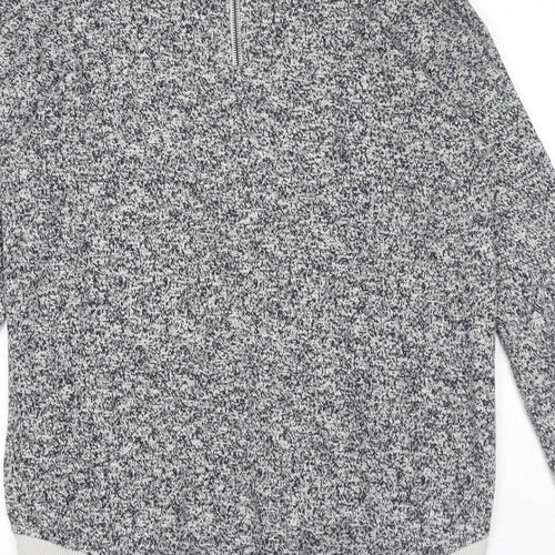 NEXT Womens Grey Round Neck Cotton Pullover Jumper Size 10