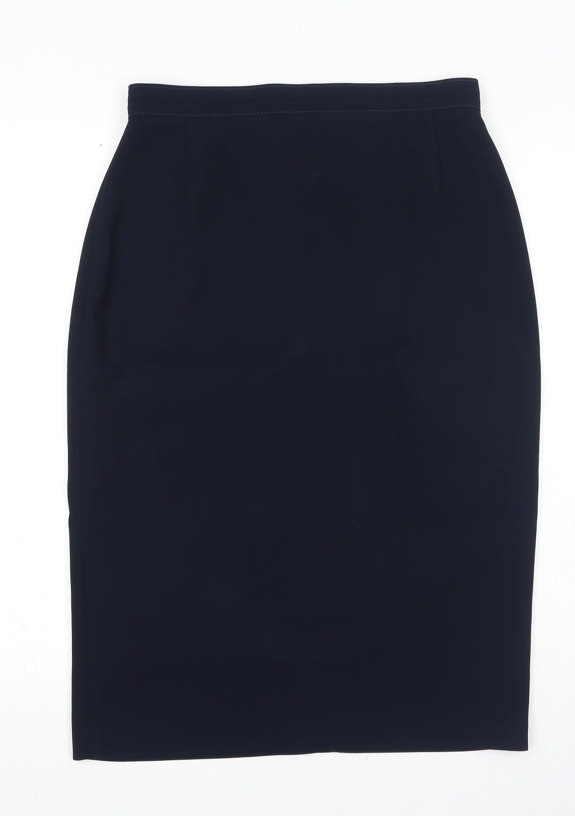 Busy Womens Blue Polyester Straight & Pencil Skirt Size 10 Zip