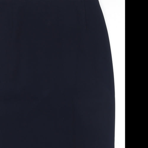 Busy Womens Blue Polyester Straight & Pencil Skirt Size 10 Zip