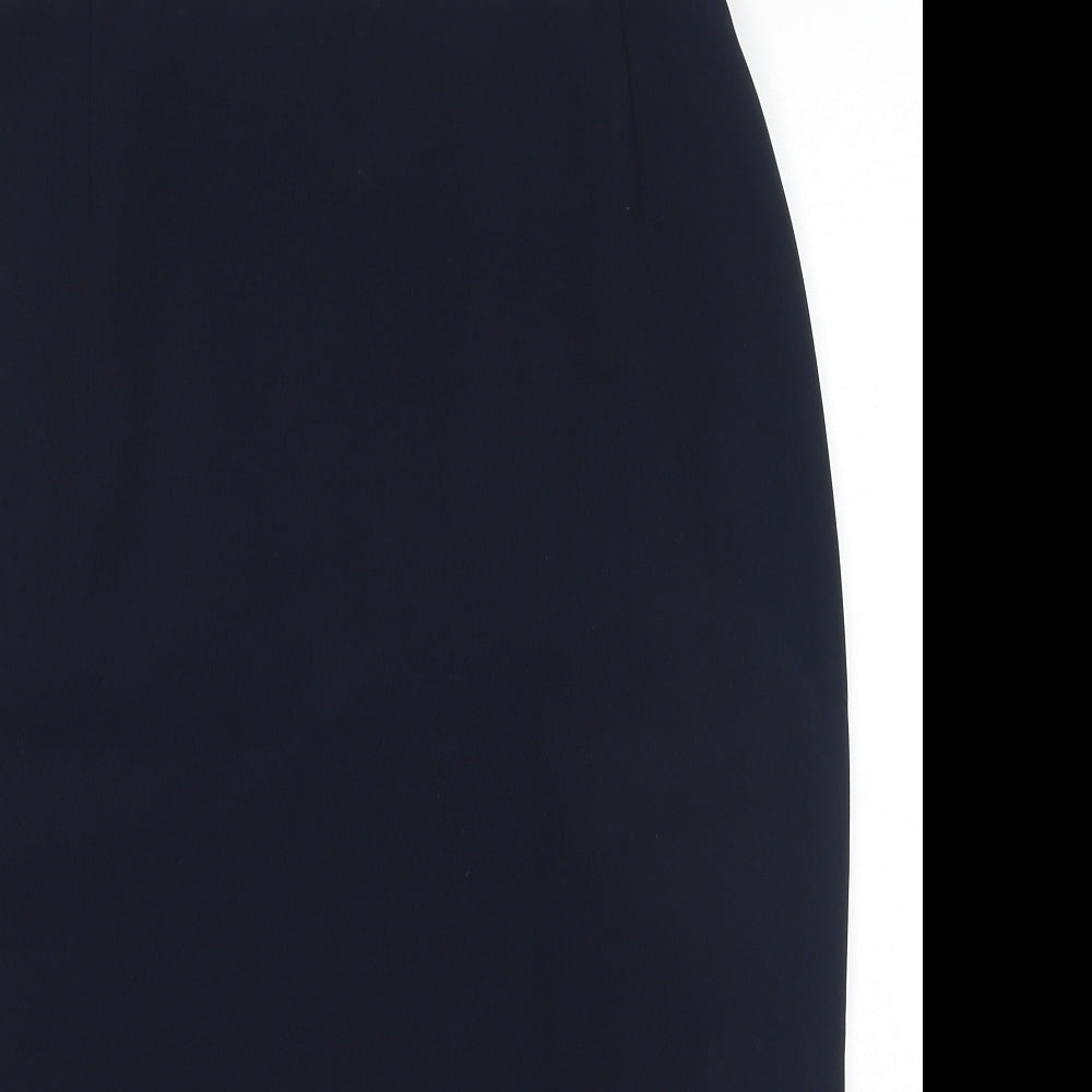 Busy Womens Blue Polyester Straight & Pencil Skirt Size 10 Zip