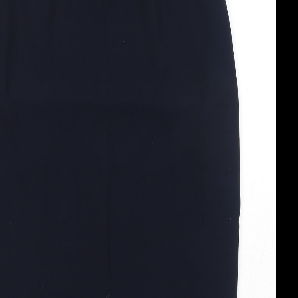 Busy Womens Blue Polyester Straight & Pencil Skirt Size 10 Zip