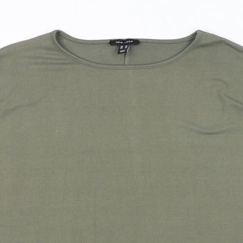 New Look Womens Green Round Neck Polyester Pullover Jumper Size M