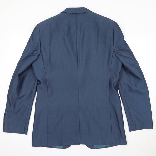 Williams and Brown Mens Blue Polyester Jacket Suit Jacket Size 40 Regular