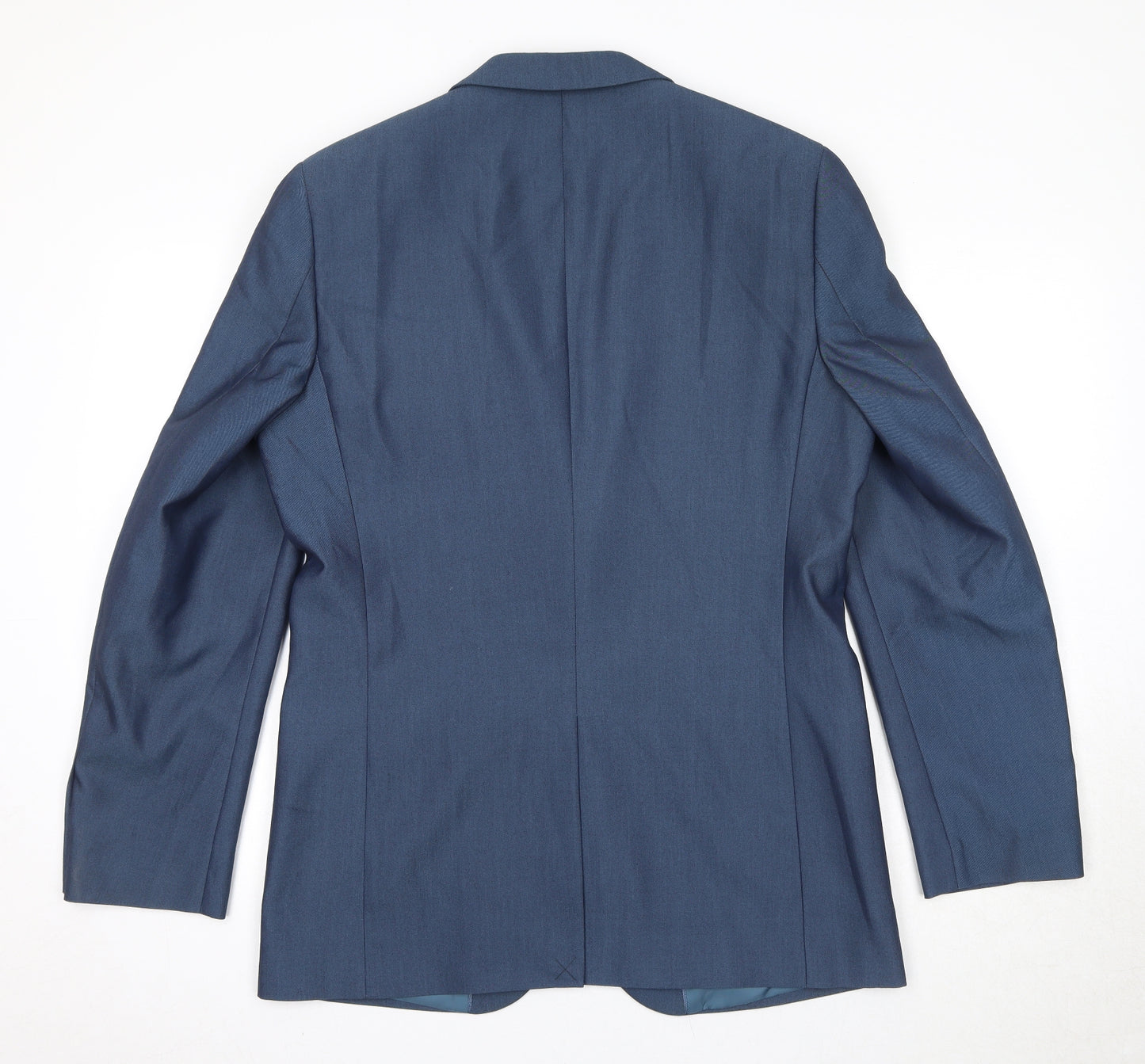 Williams and Brown Mens Blue Polyester Jacket Suit Jacket Size 40 Regular