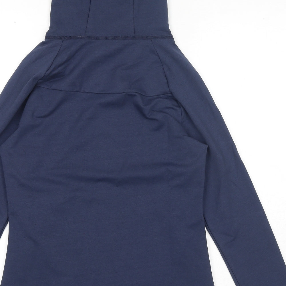 Feed The Gains Womens Blue Cotton Full Zip Hoodie Size M Zip