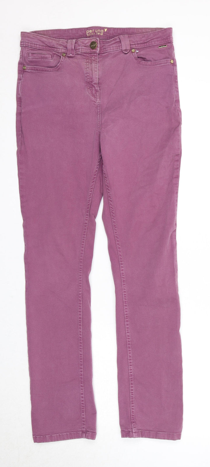 Farmers Market Hawaii Womens Purple Cotton Skinny Jeans Size 12 Slim Zip