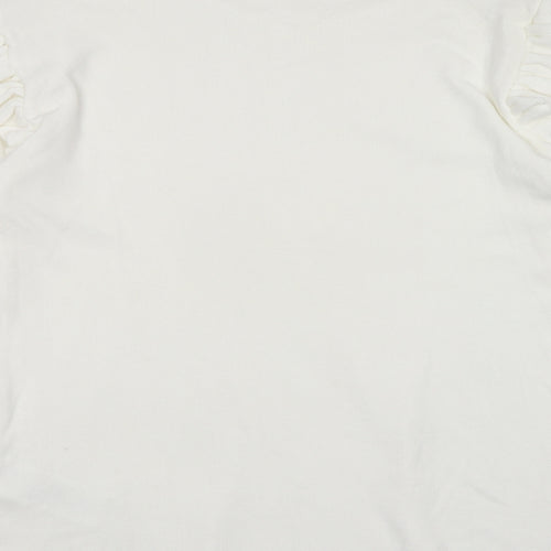 Chi Chi Womens White Mock Neck Polyester Pullover Jumper Size L