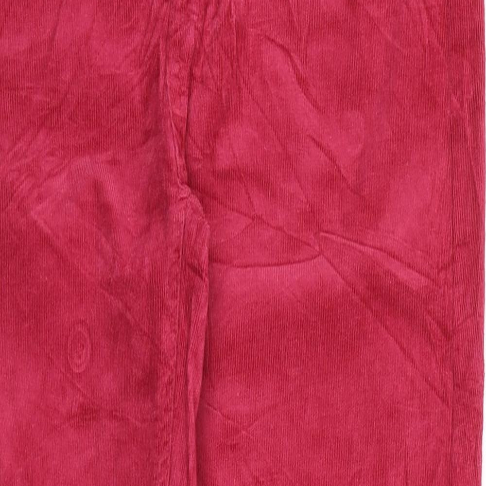 Marks and Spencer Womens Pink Cotton Trousers Size 10 Regular Zip