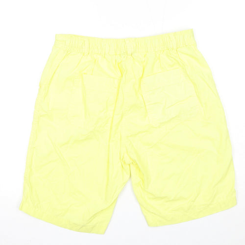 Anthology Womens Yellow Cotton Chino Shorts Size 10 Regular Pull On
