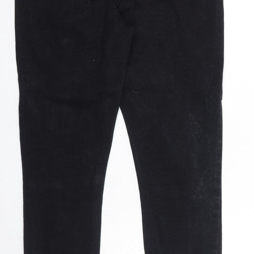 Boohoo Womens Black Cotton Skinny Jeans Size 10 Regular Zip