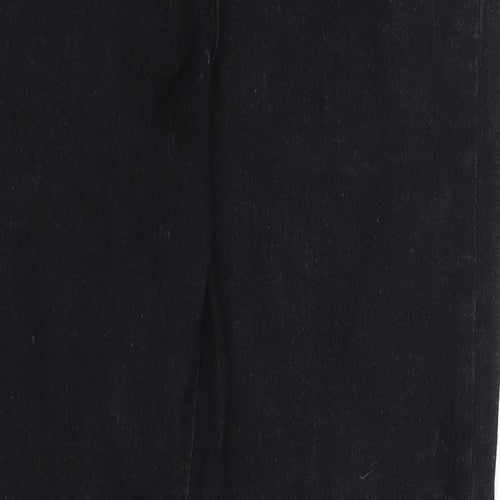 Boohoo Womens Black Cotton Skinny Jeans Size 10 Regular Zip
