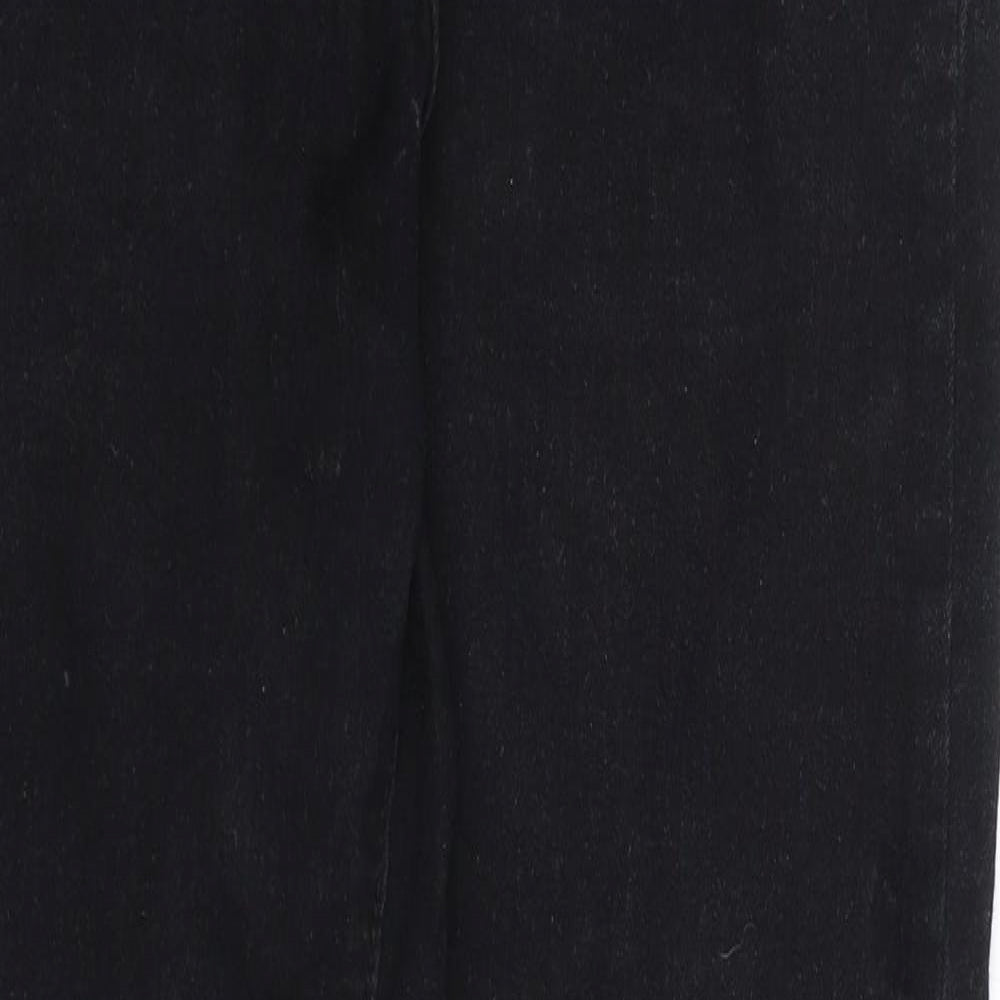 Boohoo Womens Black Cotton Skinny Jeans Size 10 Regular Zip