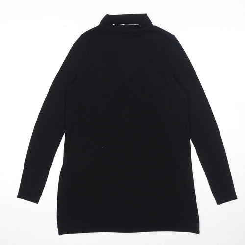 River Island Womens Black Round Neck Polyester Pullover Jumper Size 6 - Keyhole Neck