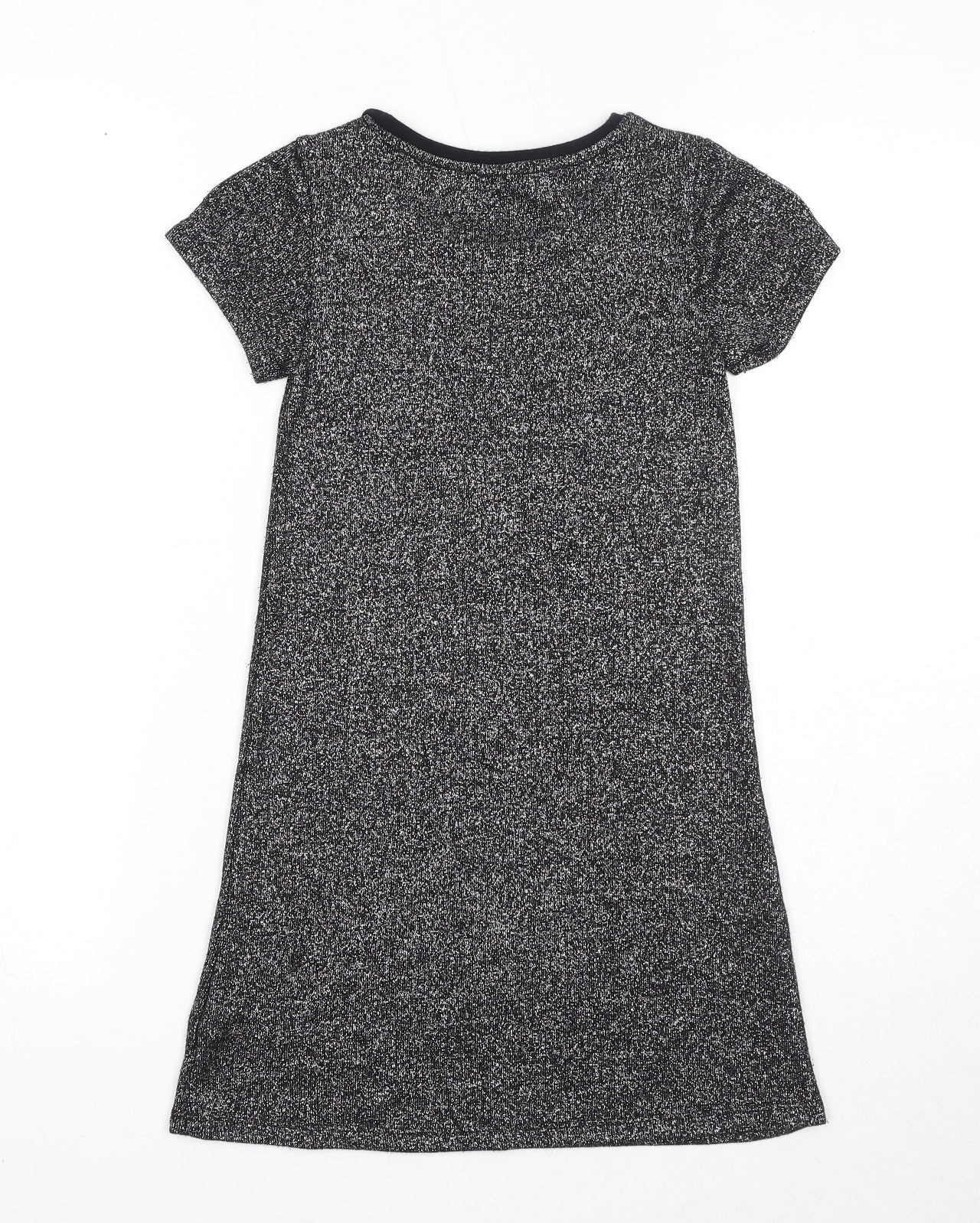 NEXT Girls Grey Viscose A-Line Size 7 Years Boat Neck Pullover