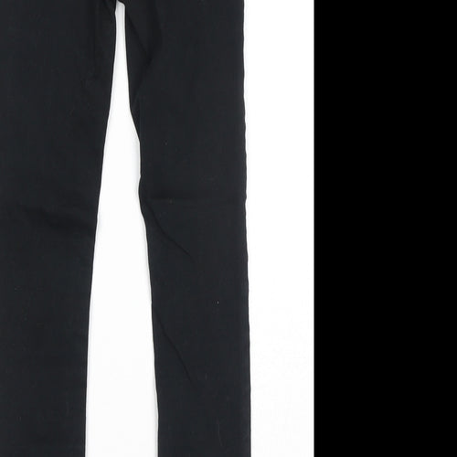 NEXT Girls Black Cotton Skinny Jeans Size 9 Years Regular Pullover