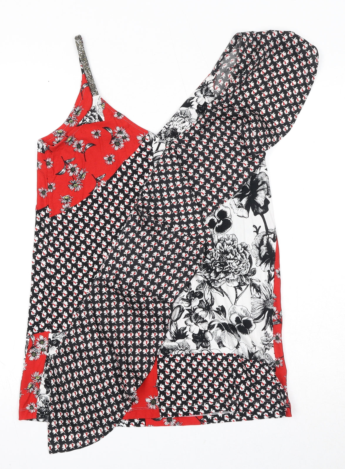 NEXT Womens Multicoloured Floral Polyester Camisole Tank Size 8 V-Neck