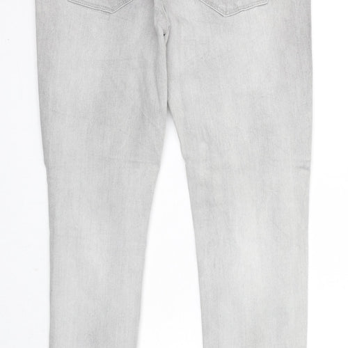 Noisy may Womens Grey Cotton Skinny Jeans Size 30 in Regular Zip
