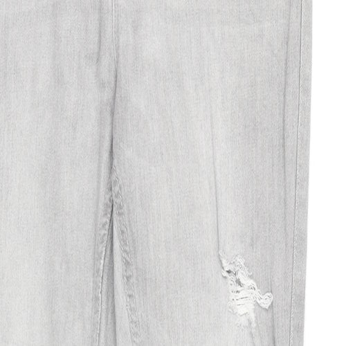 Noisy may Womens Grey Cotton Skinny Jeans Size 30 in Regular Zip
