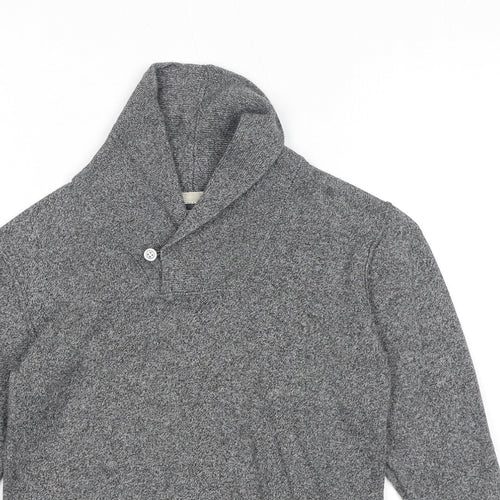 NEXT Boys Grey Collared Cotton Pullover Jumper Size 6 Years Pullover