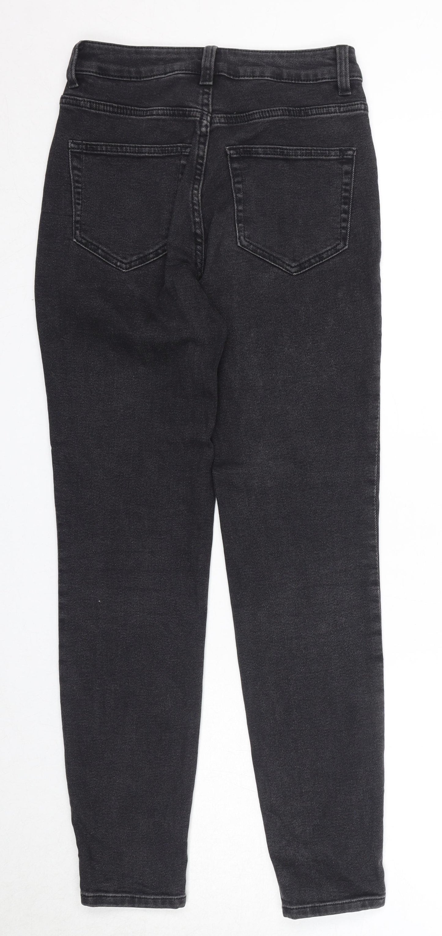Divided Womens Black Cotton Straight Jeans Size 6 Regular Zip
